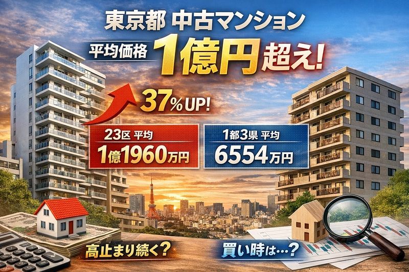 東京都内の中古マンション平均価格、ついに「1億円」超え