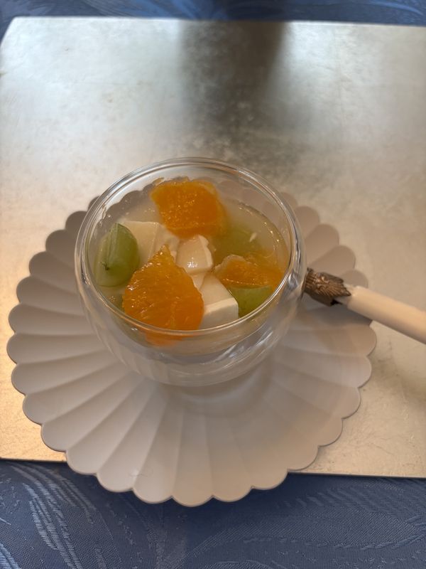 グレープフルーツ&杏仁豆腐